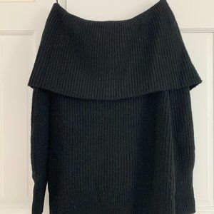Theory – Wool Blend Off-the-Shoulder Sweater